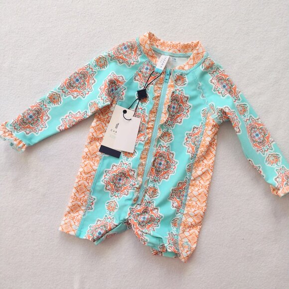 Cabana Life Infant 3-6M One Piece Bodysuit NEW UV Protection Swimwear - Picture 9 of 9